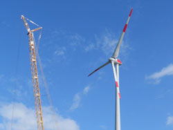Finished wind turbine