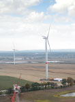 Montage einer Windkraftanlage